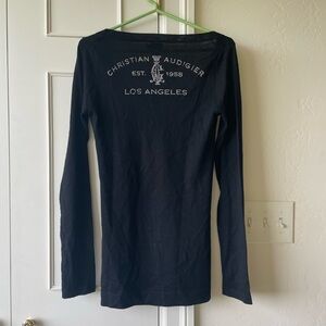 christian audigier merino wool size M/L sequined sweater